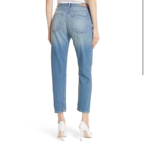 GRLFRND High Rise Ankle Boyfriend Kiara Stone Deep Jeans 25 - Picture 2 of 10